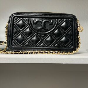 Tory Burch Black mini fleming
